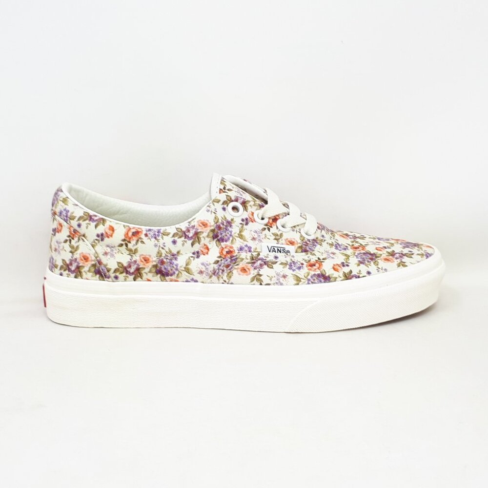 Vans Era Vintage Floral White Skate Authentic Casual Shoe Sneaker Womens 7 US